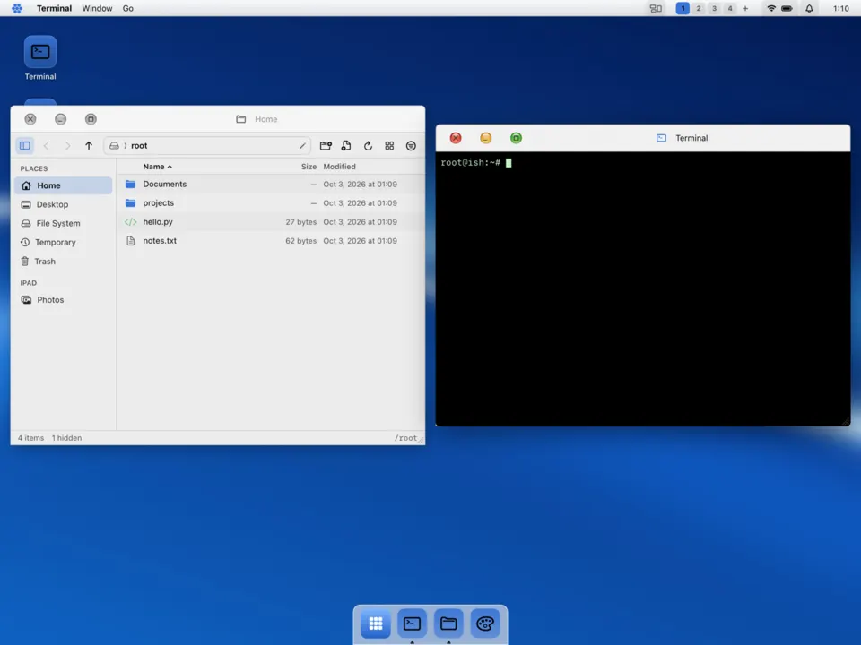 The Aqua desktop look in LinPad