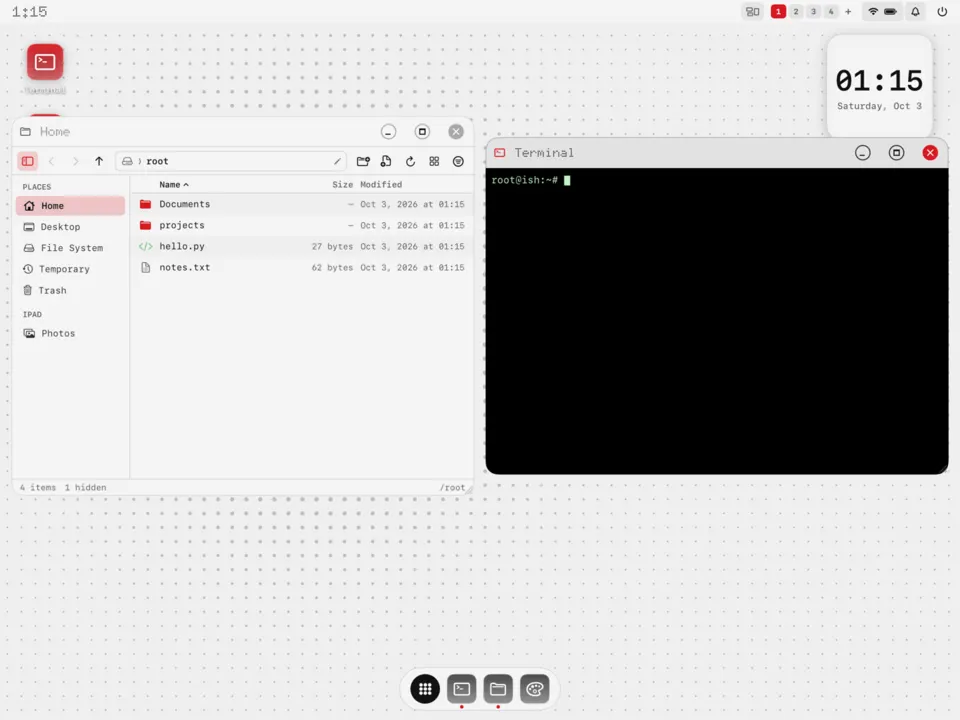 The Dot Matrix desktop look in LinPad